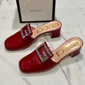 Gucci Malaga Kid Romantic Cerise Sandals